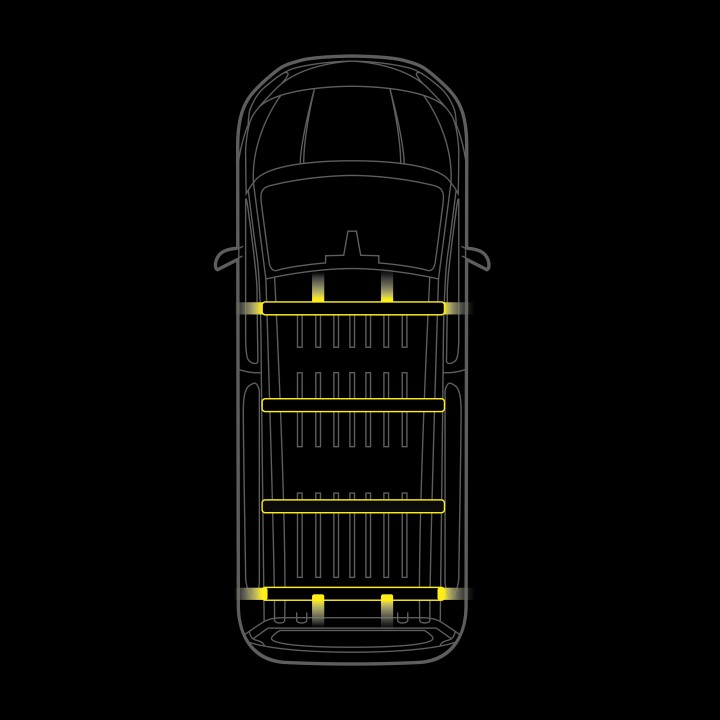 EC Approved LED Marker Lights Integration Kit for Roof, Strands Cruise Light, Mercedes-Benz Vito 2014 - Present - EDK.ro