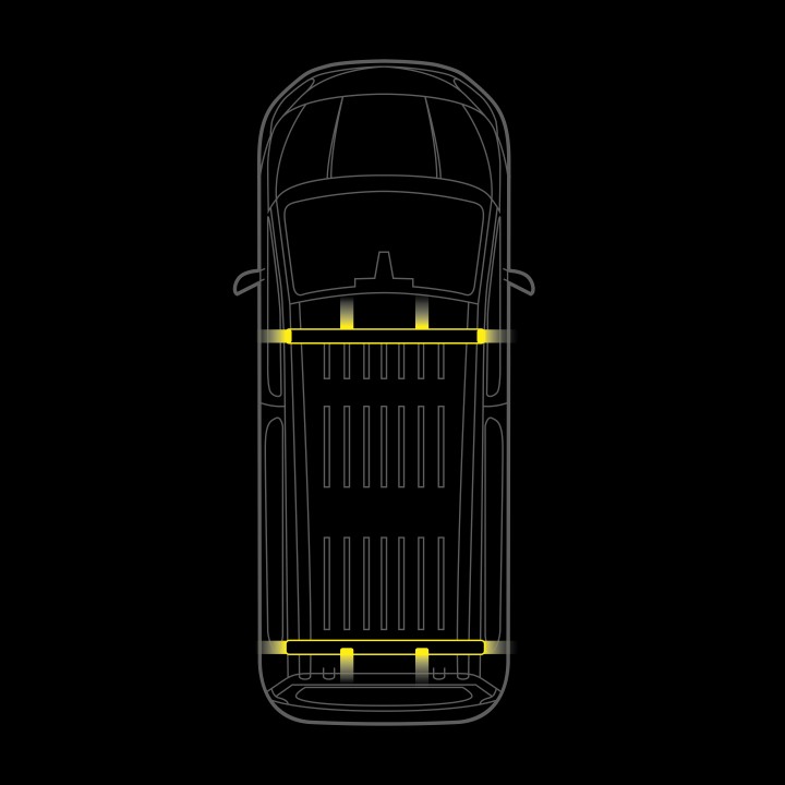 EC Approved LED Marker Lights Integration Kit for Roof, Strands Cruise Light, Renault Master 2010 - 2025 - EDK.ro
