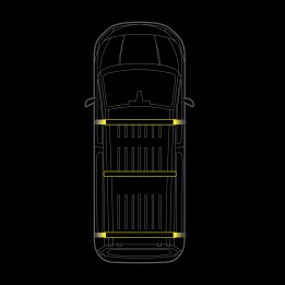 EC Approved LED Marker Lights Integration Kit for Roof, Strands Cruise Light, Volkswagen Transporter T7 - EDK.ro