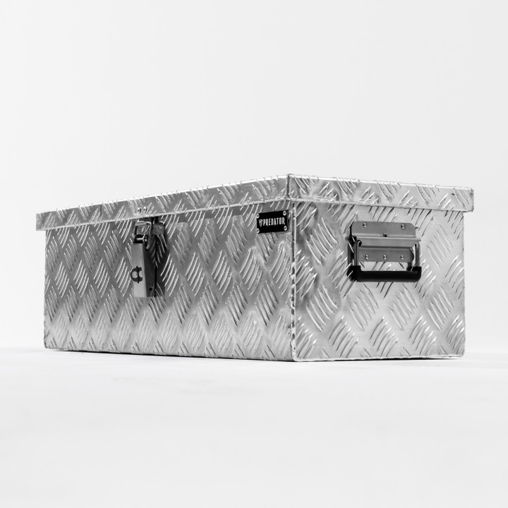 Tool Box, Predator Aluminium Chequer Plate - L123cm X W38cm X H38cm - EDK.ro