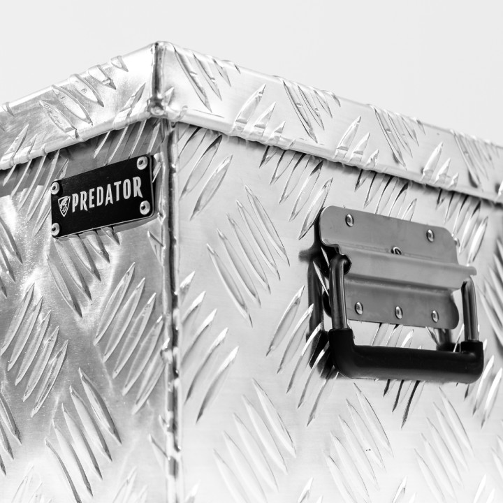 Tool Box, Predator Aluminium Chequer Plate - L123cm X W38cm X H38cm - EDK.ro