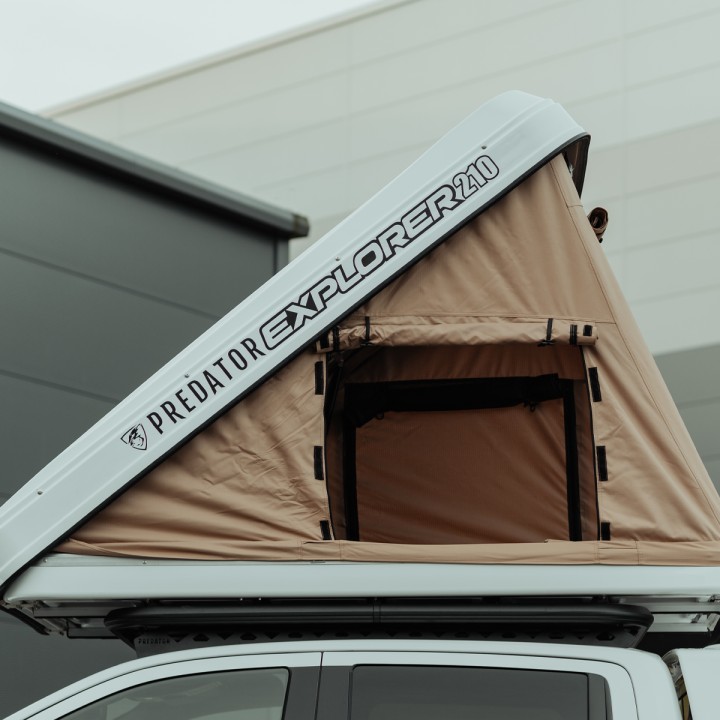 Roof Tent, Predator Explorer 210 - Roof Mounted 2-Person Tent, Color White - EDK.ro