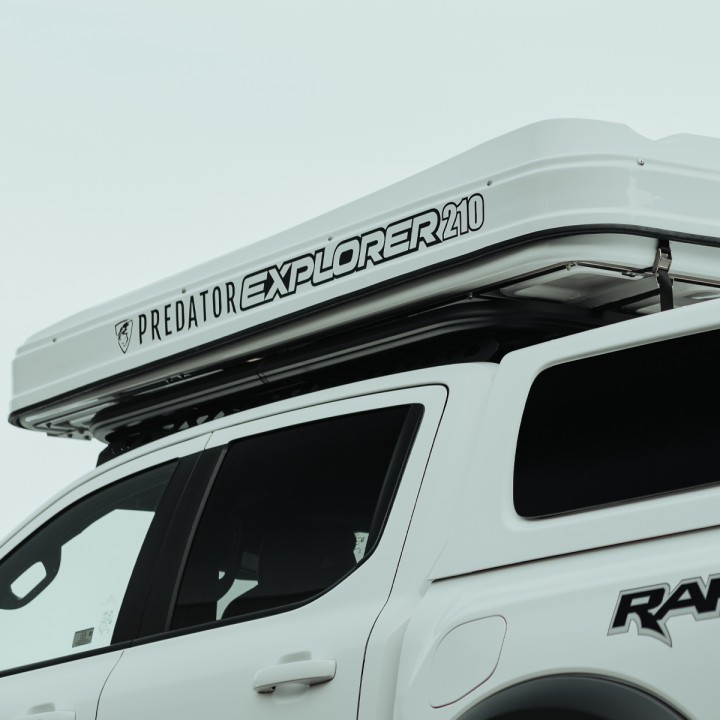 Roof Tent, Predator Explorer 210 - Roof Mounted 2-Person Tent, Color White - EDK.ro