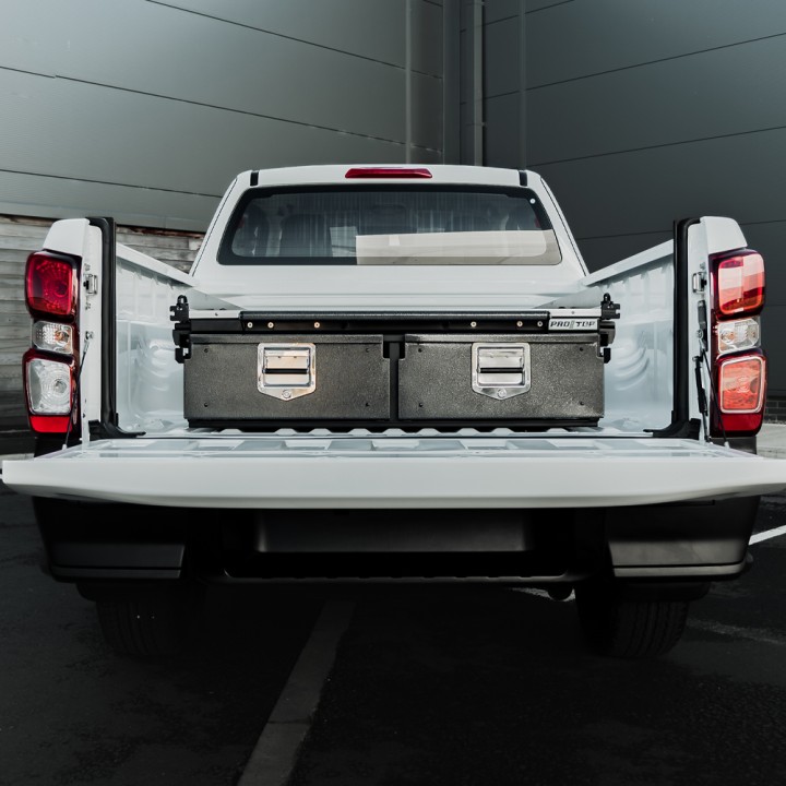 Tavă Glisantă, ProTop Drawer System cu pentru Pick-up - 1100 mm Lat, Ford Ranger, Isuzu D-Max, Toyota Hilux Cabină Single 2012 -