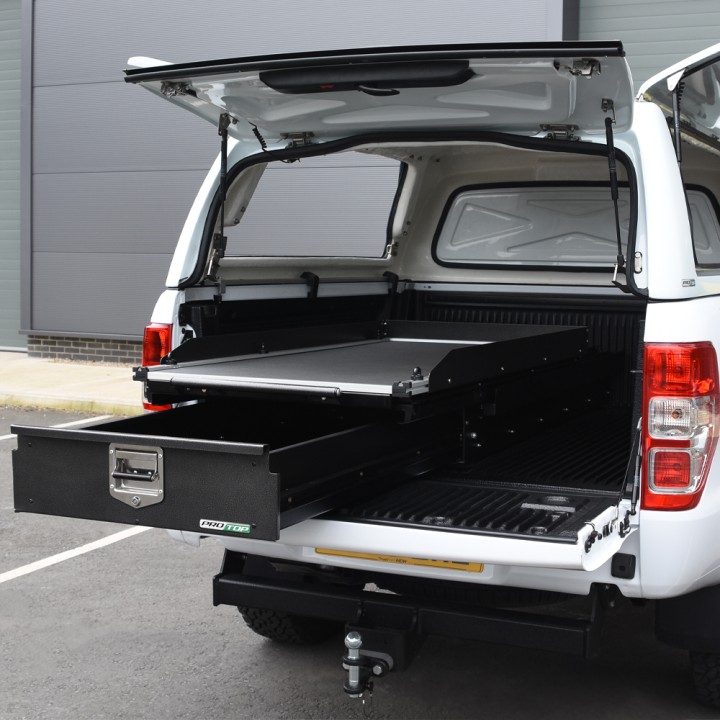 Sliding Tray, ProTop Single Drawer with for Trucks - 1700 mm, Ford Ranger, Isuzu D-Max, Toyota Hilux Single Cab 2012 - Present -