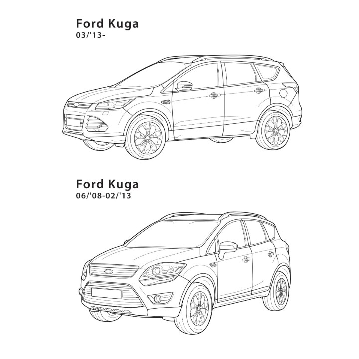 Cârlig de Remorcare Fix Tip Swan Neck, Trux, Ford Kuga 2008 - 2019 - EDK.ro