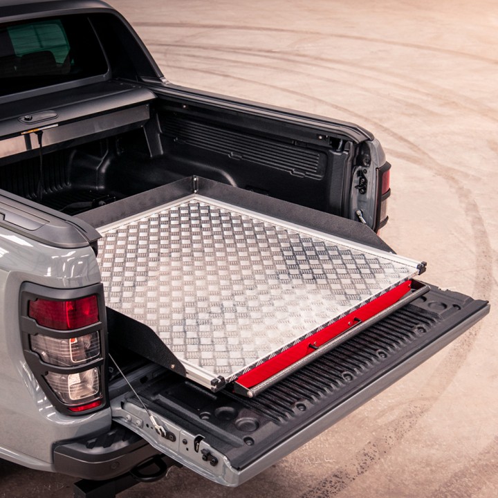 Sliding Bed Tray, ProTop Standard - Alloy, Ford Ranger Double Cab 1999 - 2019 - EDK.ro