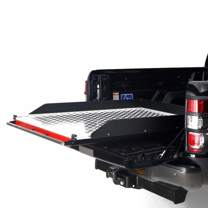 Sliding Bed Tray, ProTop Standard - Alloy, Ford Ranger Limited / Stormtrak / Thunder / Wildtrak / Wolftrak / XL / XLT Double Cab 1999 - 2019 - EDK.ro