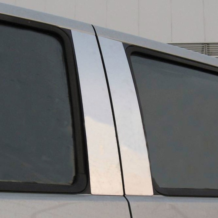 Door Pillar Trims, Trux Steel, Color Stainless, Ford Ranger Double Cab 2006 - 2012 - EDK.ro