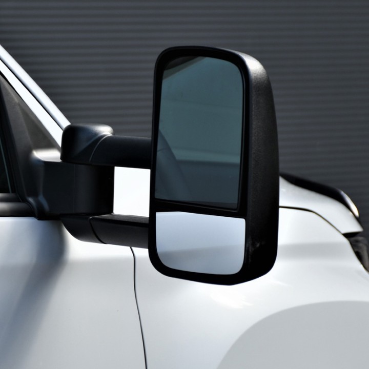 Extended Towing Mirrors, Trux Extended - Long Reach Door Mirrors, Ford Ranger Double Cab / Extra Cab 2012 - 2022 - EDK.ro
