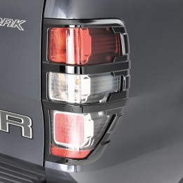 Rear Light Covers, Trux, Color Gloss Black, Ford Ranger Double Cab / Extra Cab 2012 - 2022 - EDK.ro