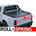 Spring Assisted Roll Top Tonneau Bed Cover, Tessera 4x4 Roll+, Toyota Hilux with OEM Rollbar 2005 - 2016