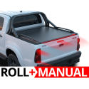 Manual Roll Top Tonneau Bed Cover, Tessera 4x4 Roll+, Toyota Hilux with OEM Rollbar 2005 - 2016