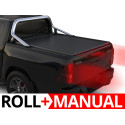 Manual Roll Top Tonneau Bed Cover, Tessera 4x4 Roll+, Toyota Hilux with OEM Rollbar Double Cab 2016 - 2026