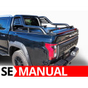 Manual Roll Top Tonneau Bed Cover, Tessera 4x4 SE, Foton Tunland V9 with OEM Rollbar 2024 - Present